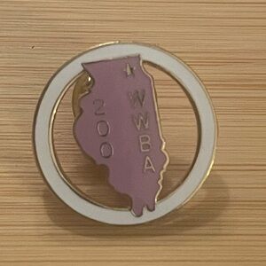 Gold and Purple State Emblem Pin